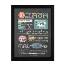 Reminders From Mom Black Framed Print Wall Art