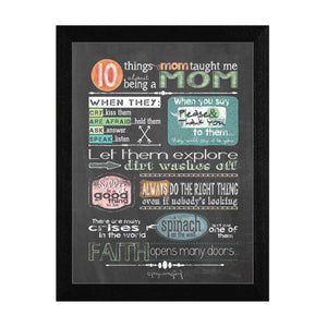 Reminders From Mom Black Framed Print Wall Art