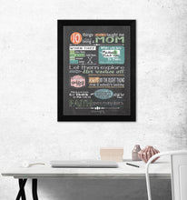 Reminders From Mom Black Framed Print Wall Art
