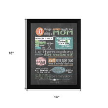 Reminders From Mom Black Framed Print Wall Art