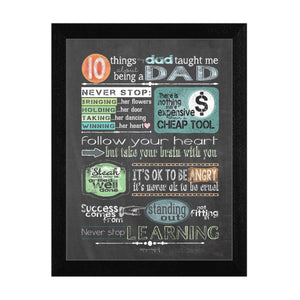 Reminders From Dad Black Framed Print Wall Art