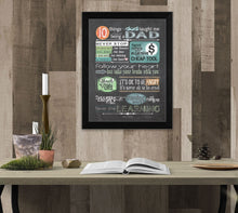 Reminders From Dad Black Framed Print Wall Art