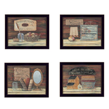 Set Of Four Bathroom 2 Black Framed Print Bathroom Wall Art