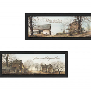Set Of Two Farms Black Framed Print Wall Art