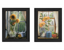 Set Of Two Flowers 1 Black Framed Print Wall Art