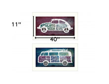 Set Of Two Retro White Framed Print Wall Art