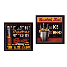 Set Of Two Bucket List Black Framed Print Wall Art