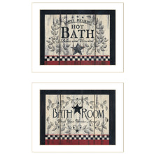 Set Of Two Hot Bath 10 White Framed Print Wall Art