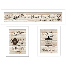 Set Of Three Kitchen Friendship Collection Iii 2 White Framed Print Kitchen Wall Art