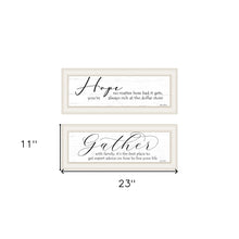 Set Of Two Gather Together 1 White Framed Print Wall Art