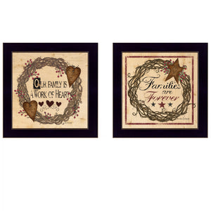 Set Of Two Family Wisdom Ii Black Framed Print Wall Art