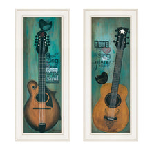 Set Of Two Tune My Heart And I Will Sing 1 White Framed Print Wall Art