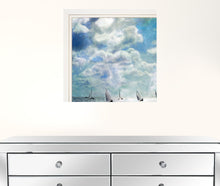 Set Of Two Sailboat Marina 2 White Framed Print Wall Art