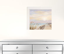 Set Of Two Sunrise Sunset 2 White Framed Print Wall Art