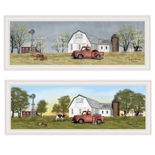 Set Of Two Billy Jacobs Summer Or Spring Seasonal White Frame White Framed Print Wall Art