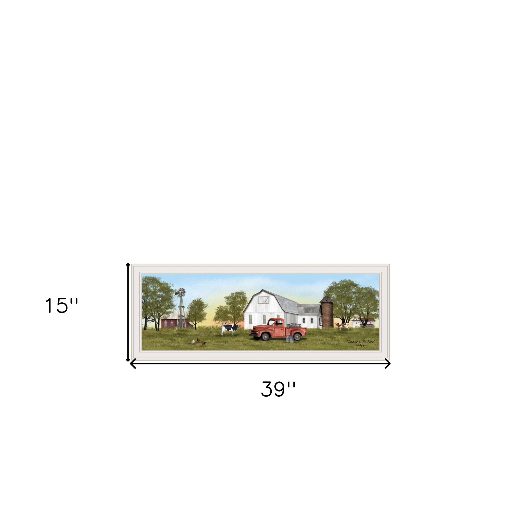 Set Of Two Billy Jacobs Summer Or Spring Seasonal White Frame White Framed Print Wall Art