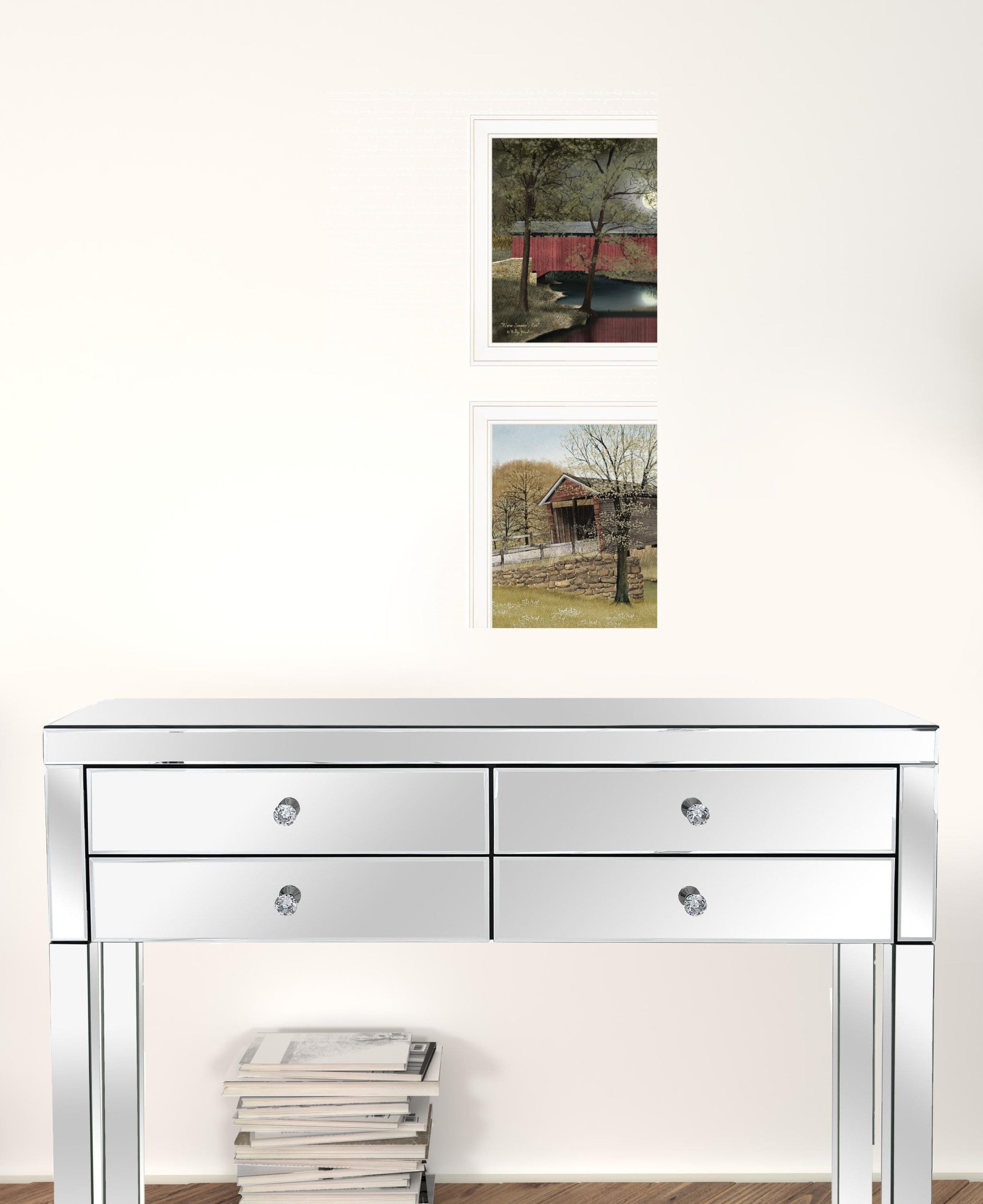 Set Of Two Bridge Collection I 2-Piece 1 White Framed Print Wall Art