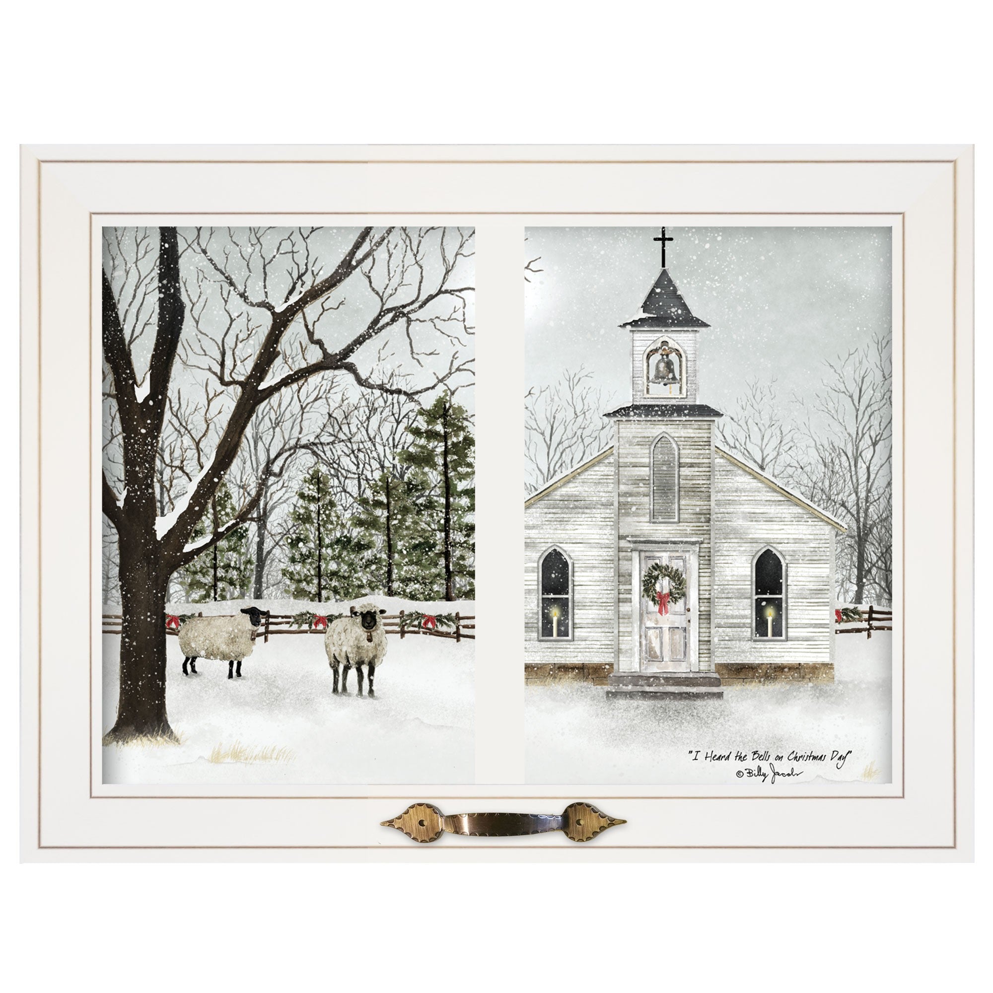 I Heard The Bells On Christmas Day 1 White Framed Print Wall Art
