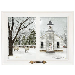 I Heard The Bells On Christmas Day 1 White Framed Print Wall Art