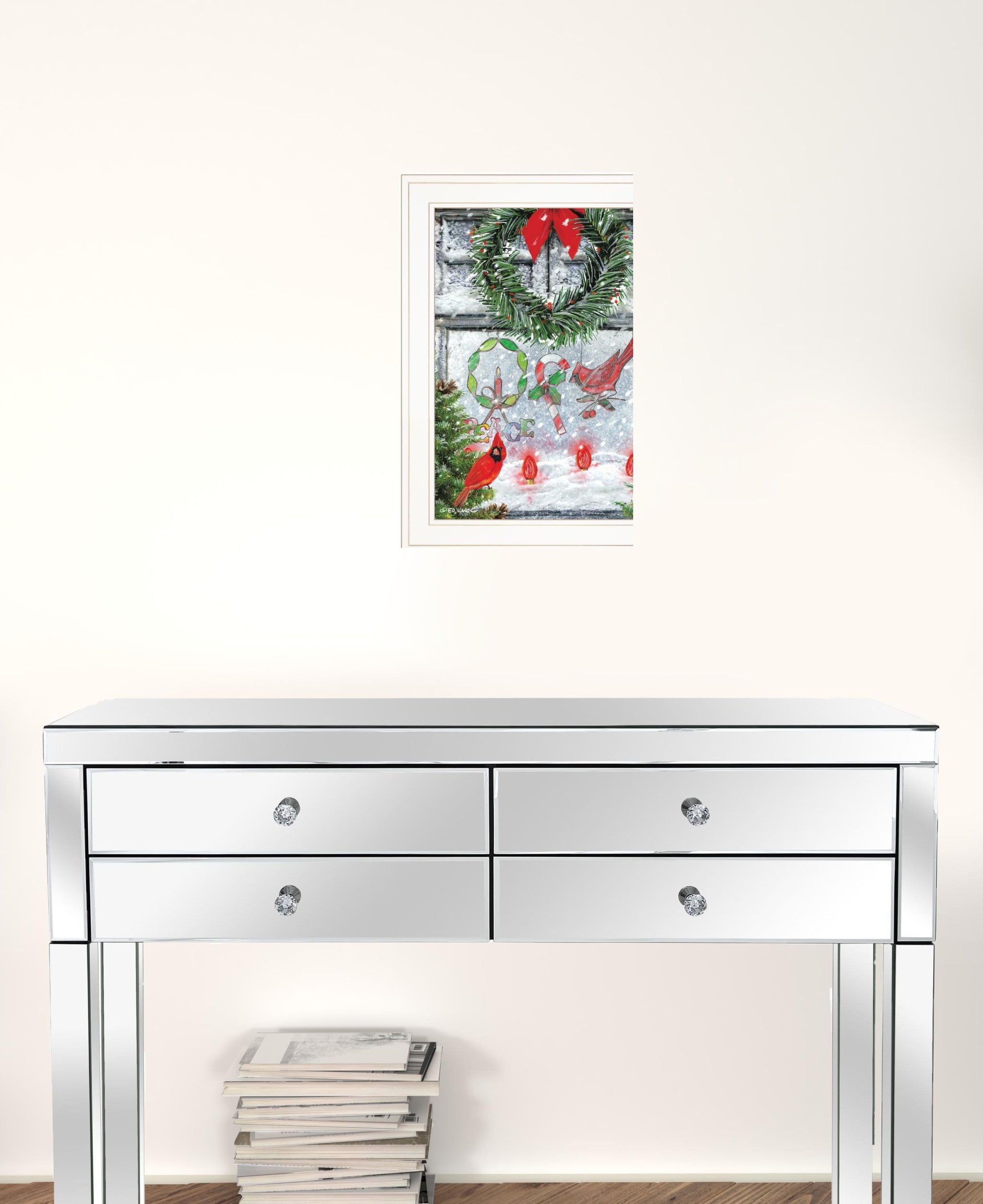 Christmas Peace 1 White Framed Print Wall Art
