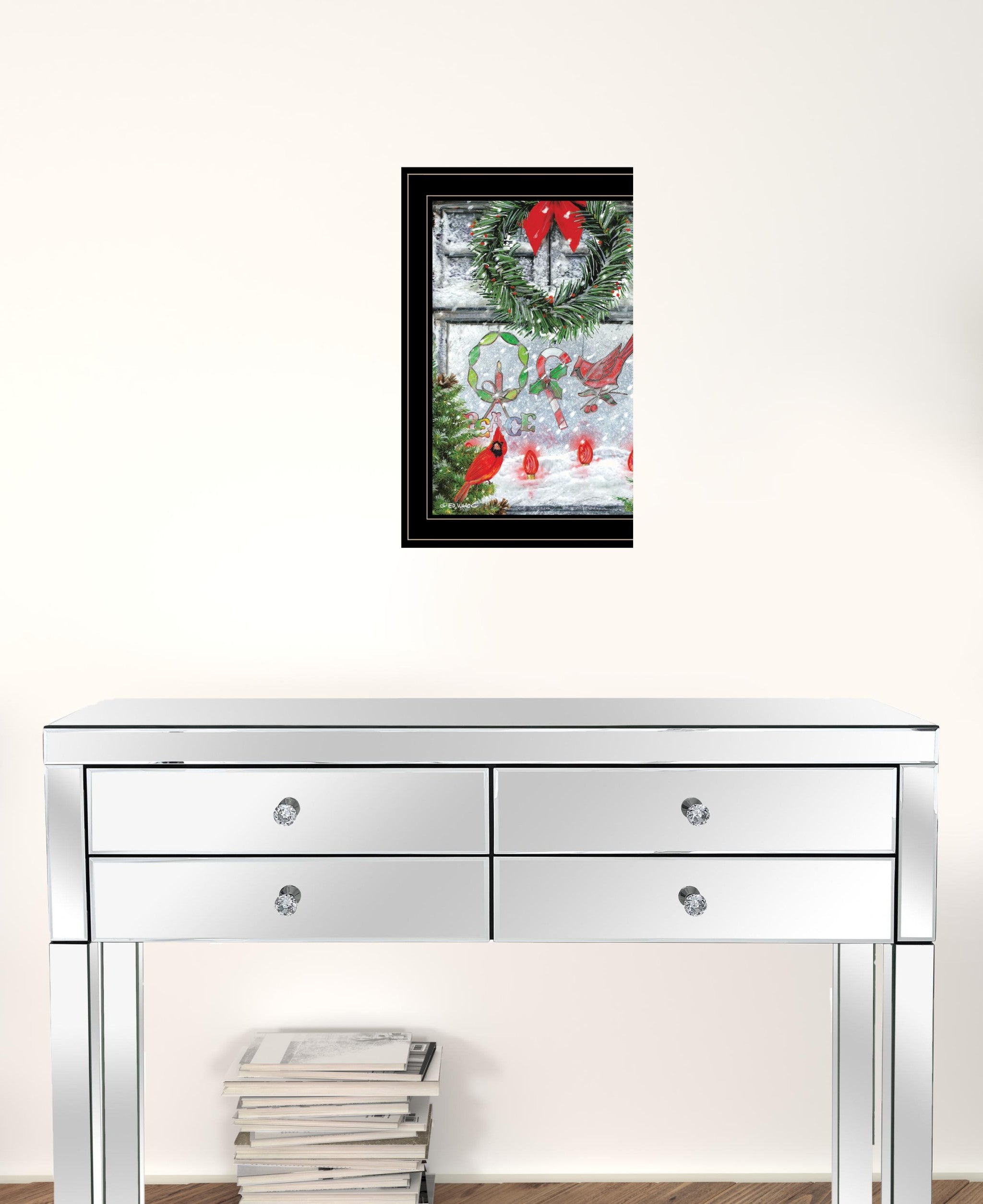 Christmas Peace 2 Black Framed Print Wall Art