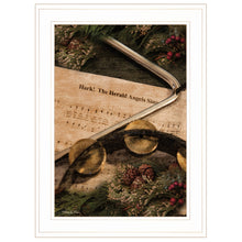Hark the Herald Angels Sing White Framed Print Wall Art
