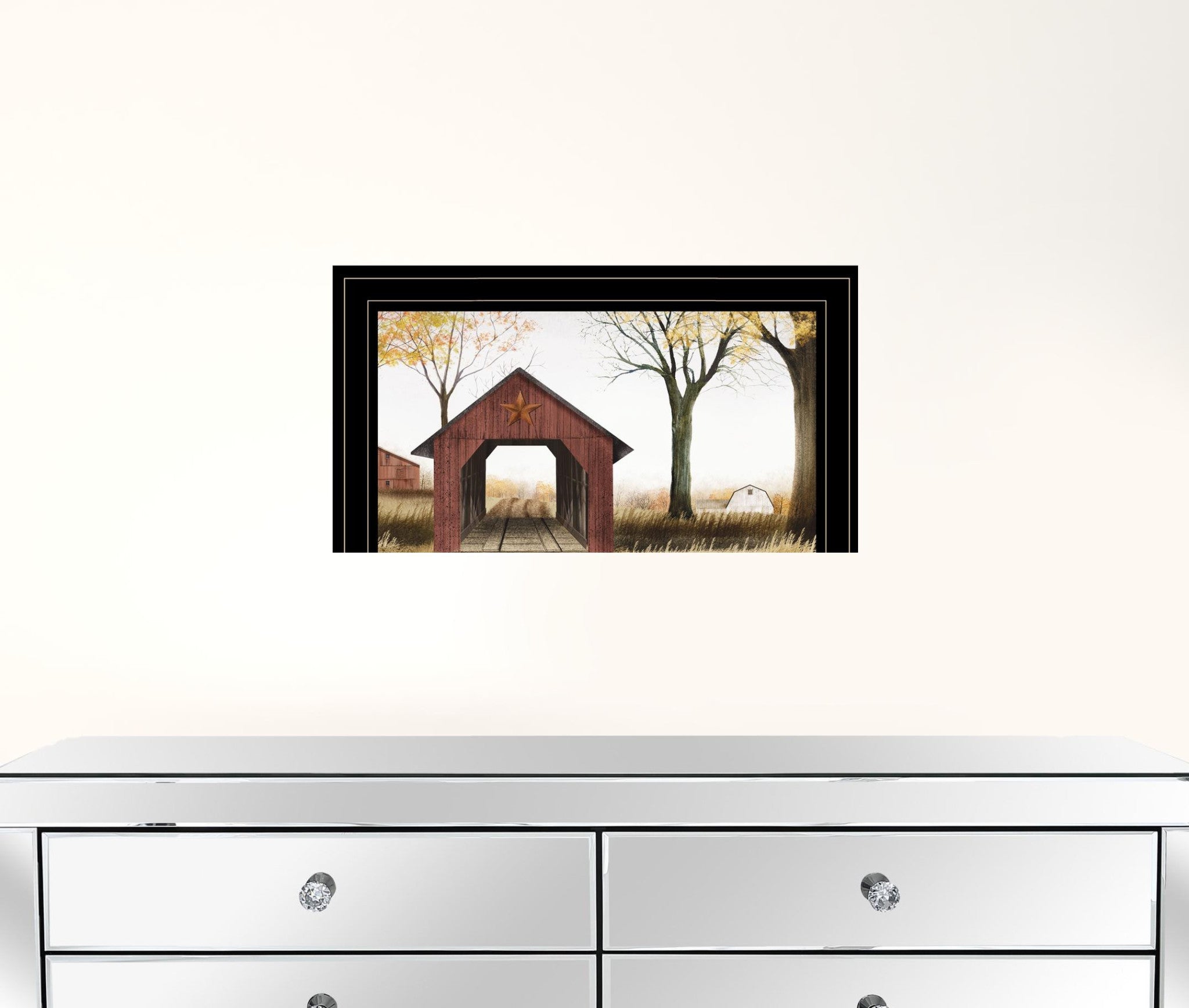 Bucks County Bridge 3 Black Framed Print Wall Art