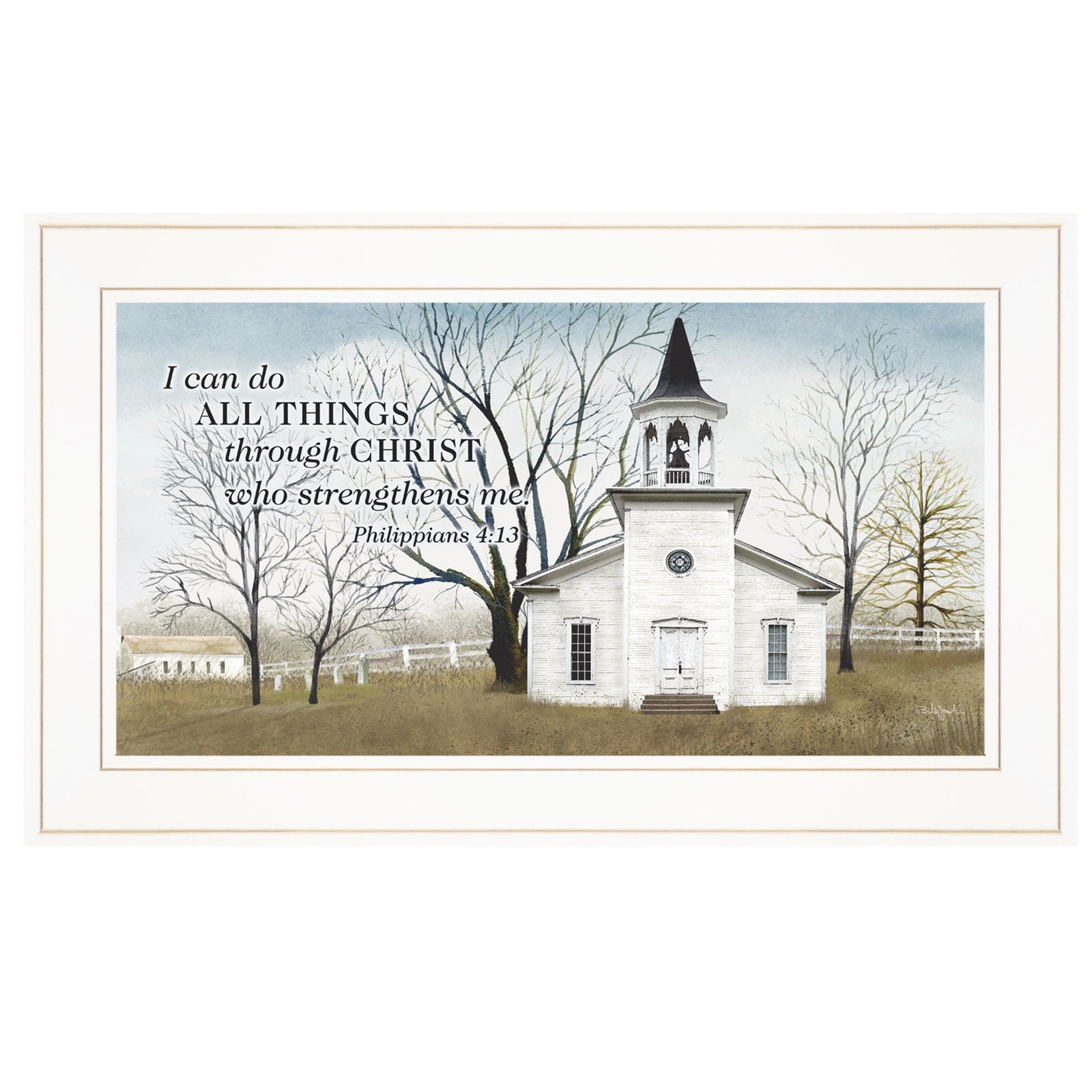 I Can Do All Things 2 White Framed Print Wall Art