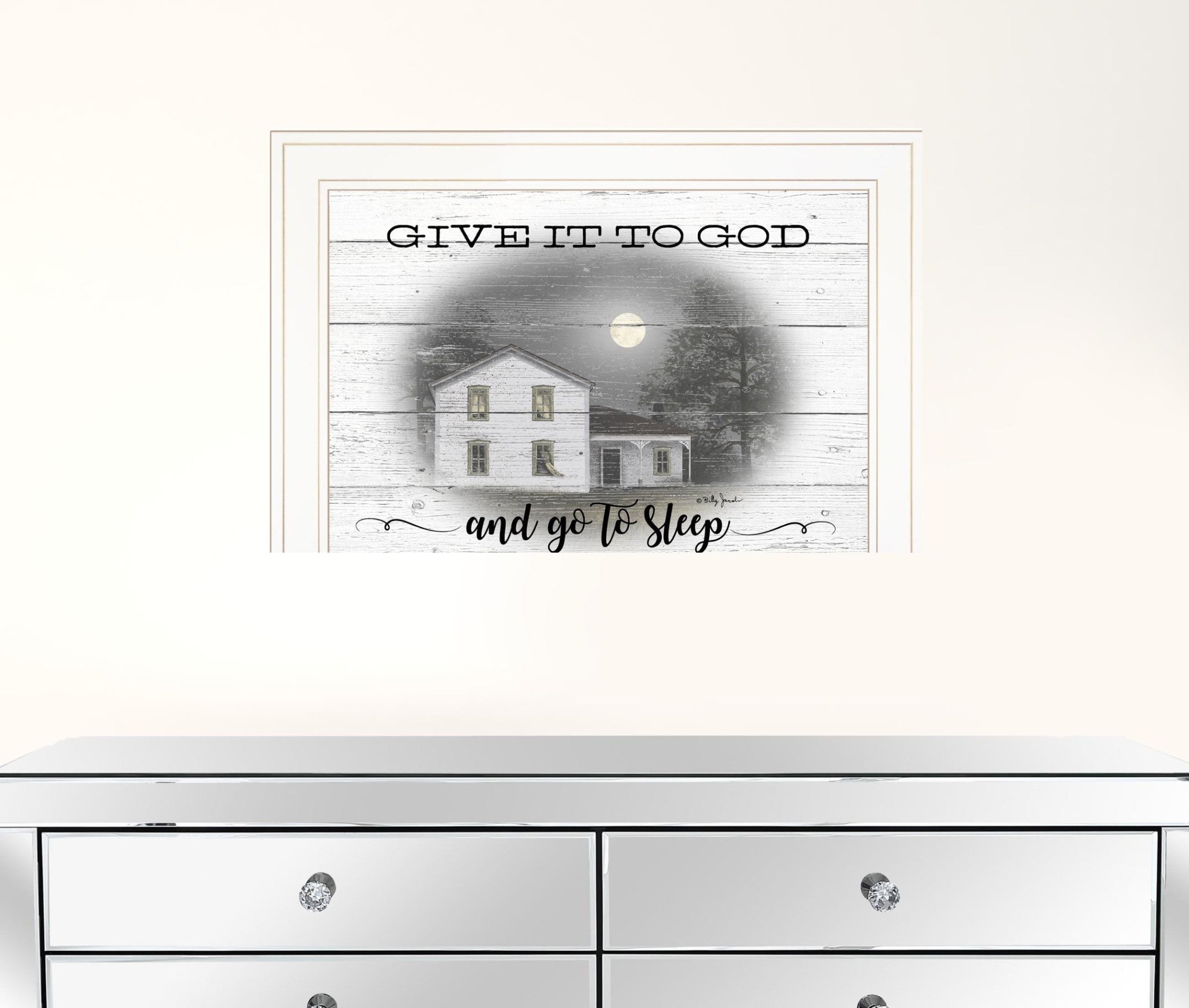 Give It To God White Framed Print Wall Art