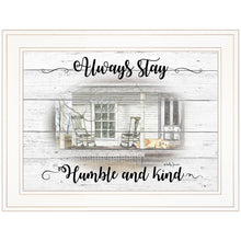 Humble And Kind White Framed Print Wall Art