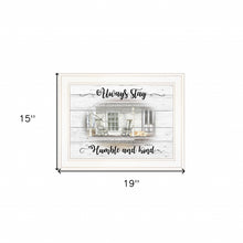 Humble And Kind White Framed Print Wall Art