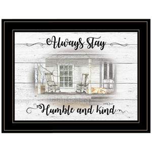 Humble And Kind Black Framed Print Wall Art