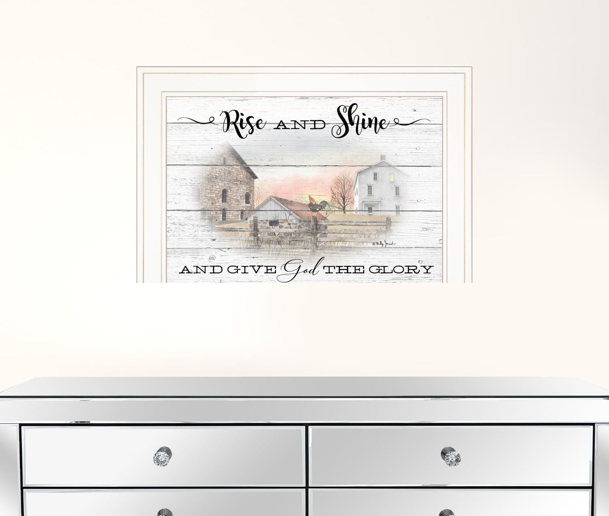 Rise And Shine 7 White Framed Print Wall Art