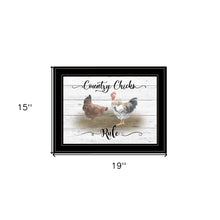 Country Chicks Rule 3 Black Framed Print Wall Art