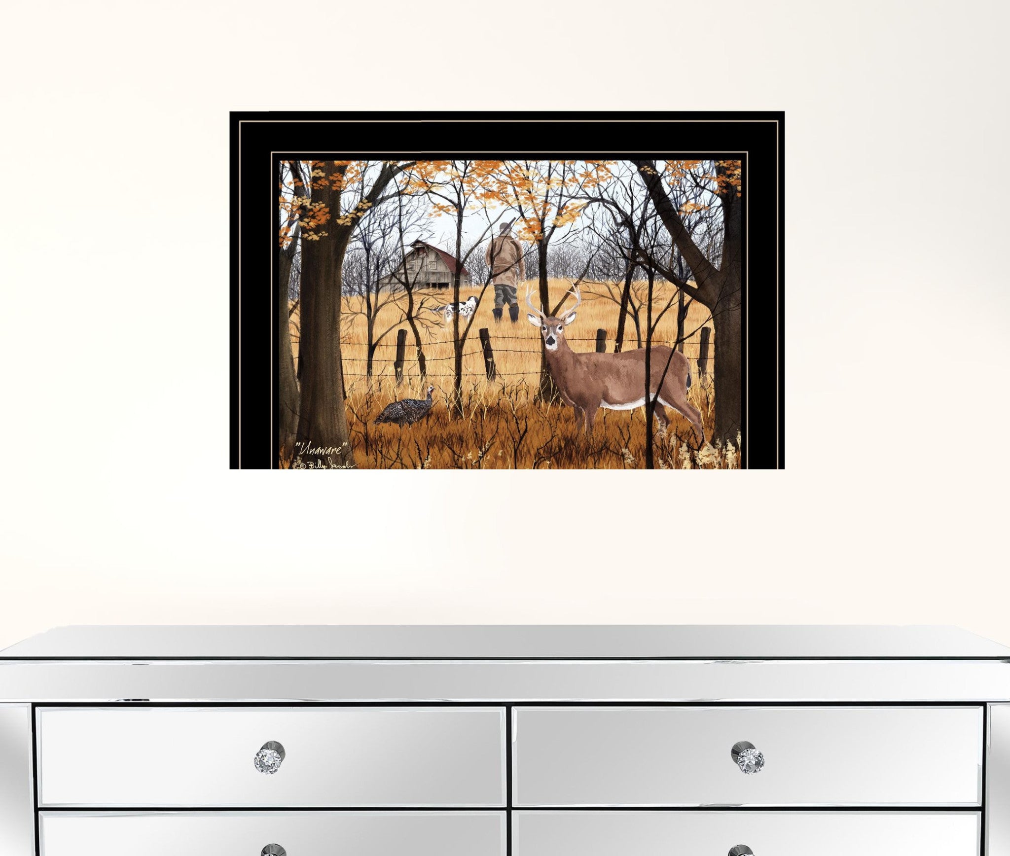 Unaware 2 Black Framed Print Wall Art