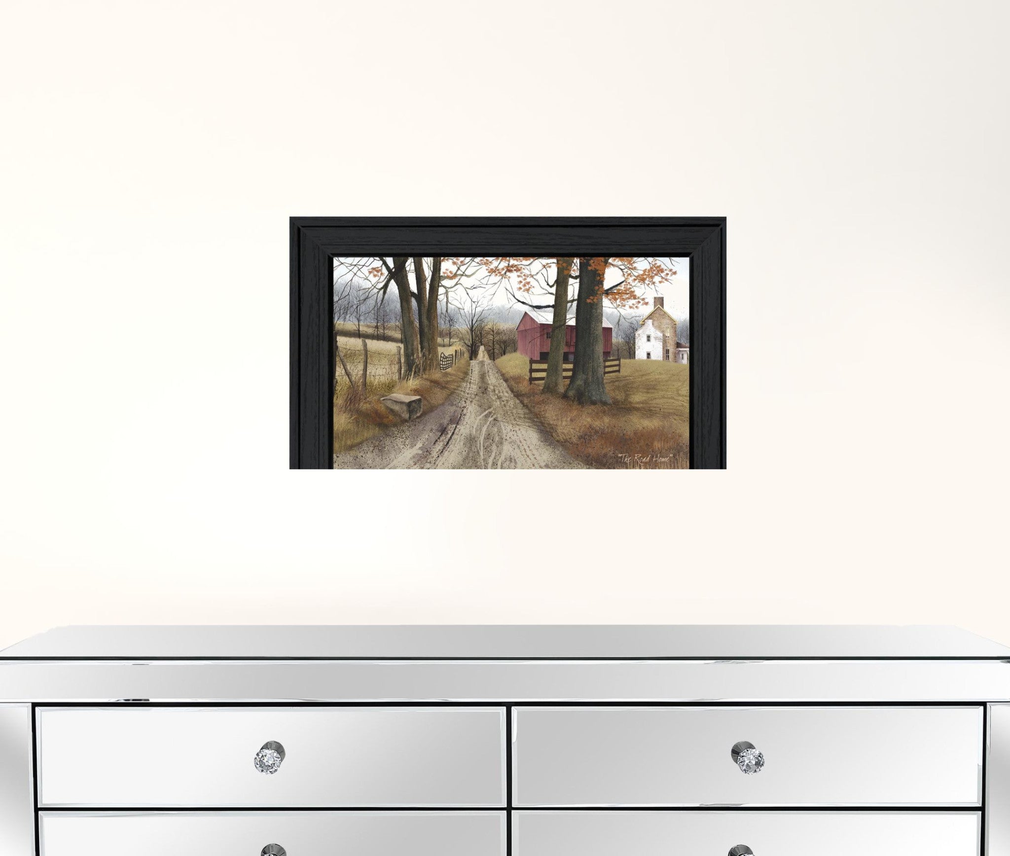 The Road Home 2 Black Framed Print Wall Art