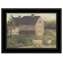 Stone Barn 3 Black Framed Print Wall Art