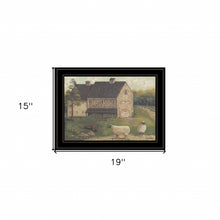 Stone Barn 3 Black Framed Print Wall Art