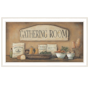 Gathering Room 1 White Framed Print Wall Art