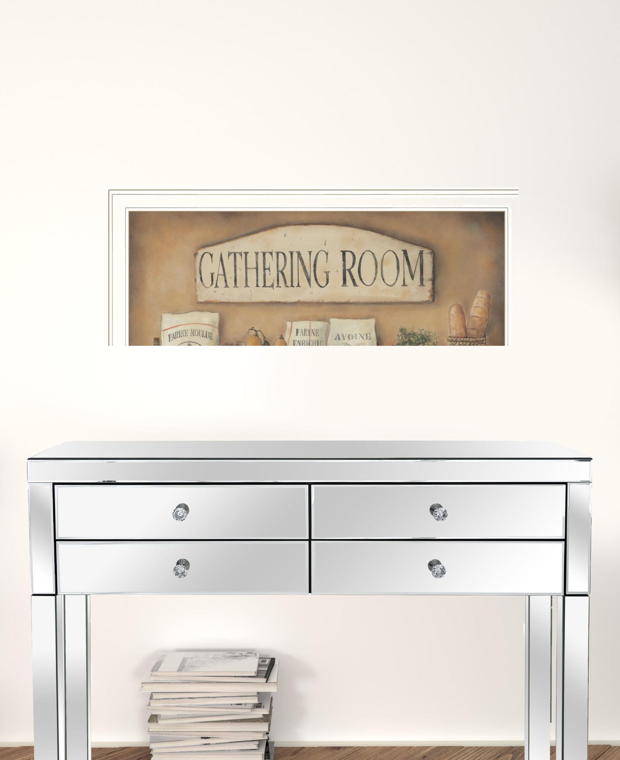 Gathering Room 1 White Framed Print Wall Art