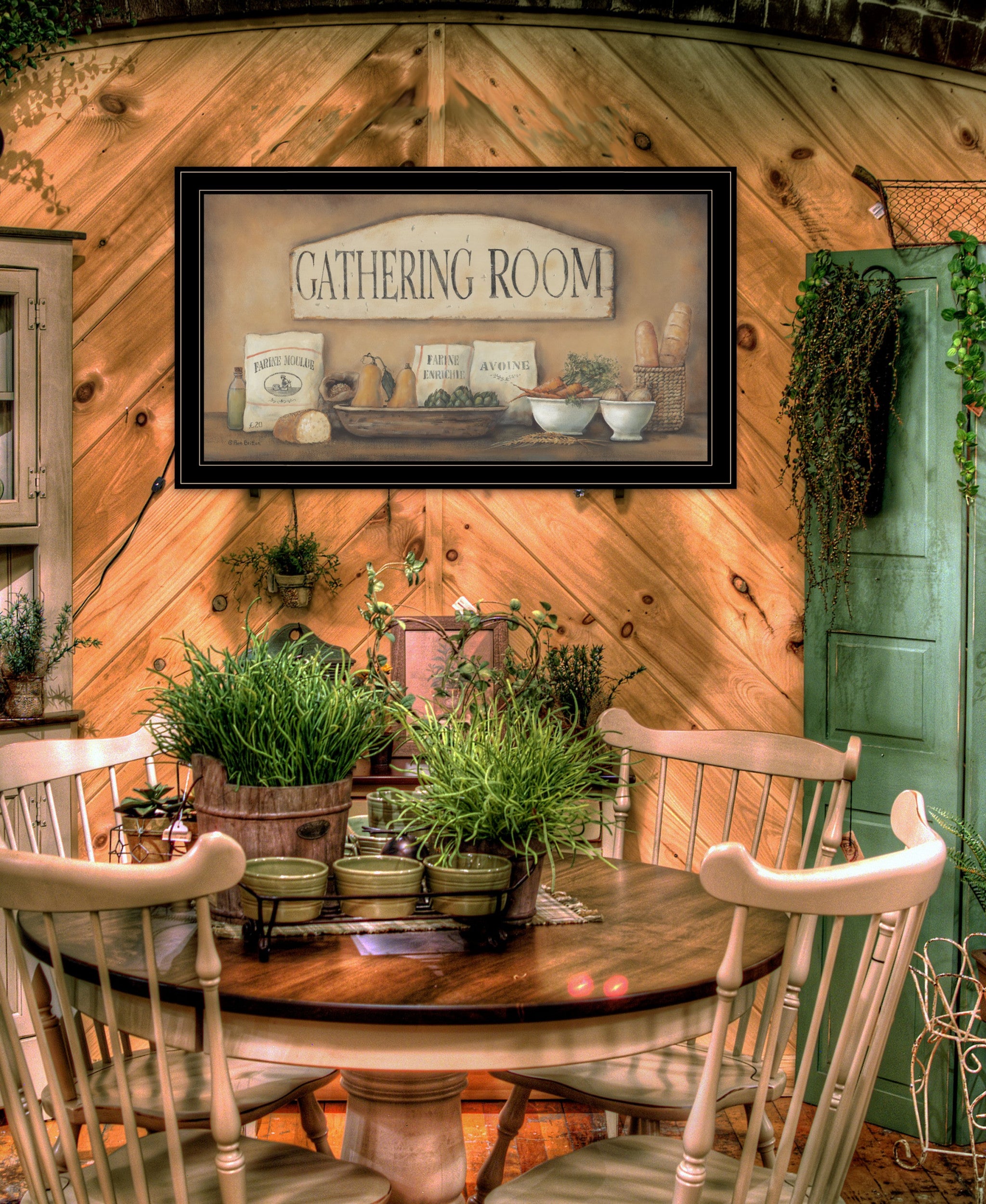Gathering Room 2 Black Framed Print Wall Art