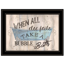 Take A Bubble Bath 2 Black Framed Print Wall Art