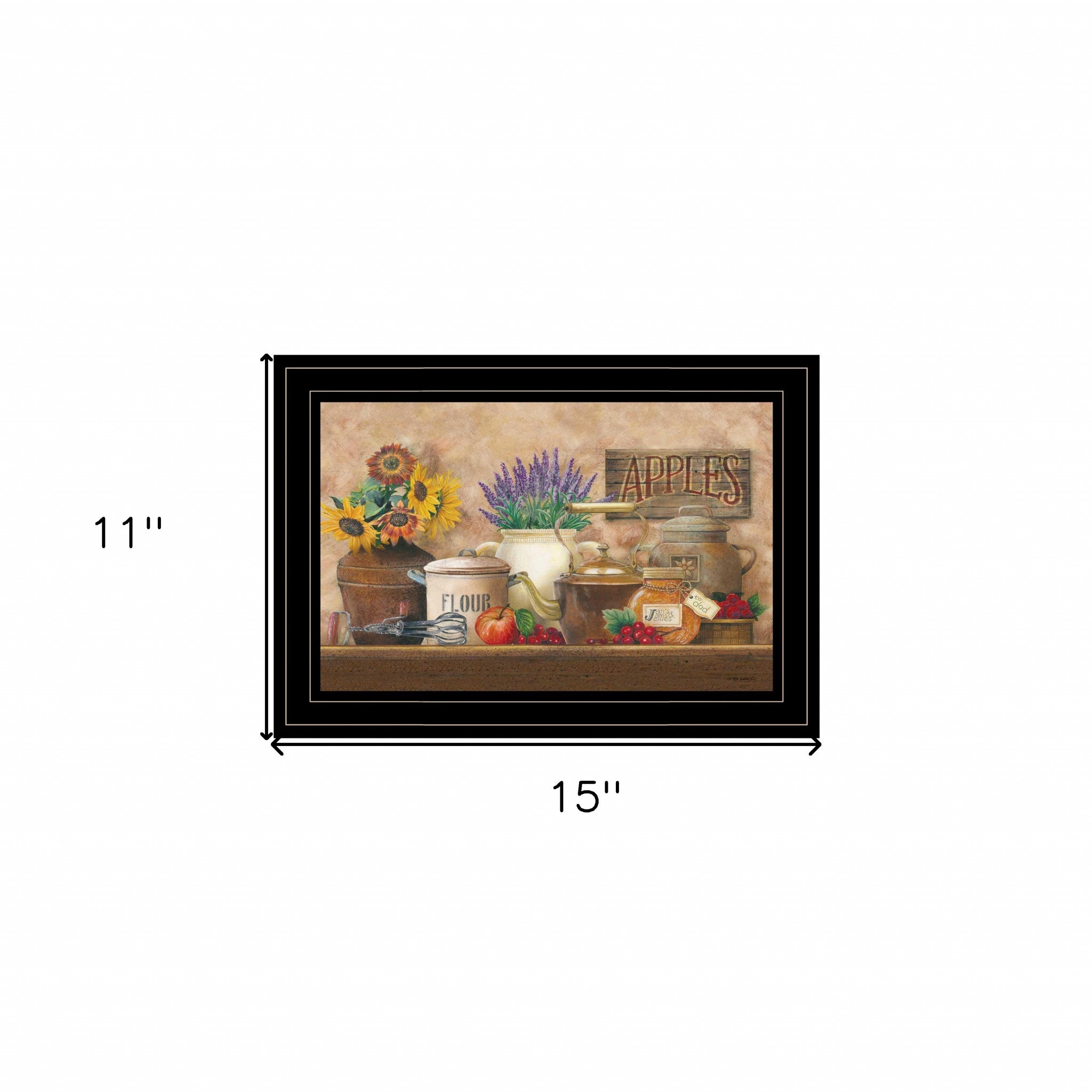 Antique Kitchen 2 Black Framed Print Wall Art