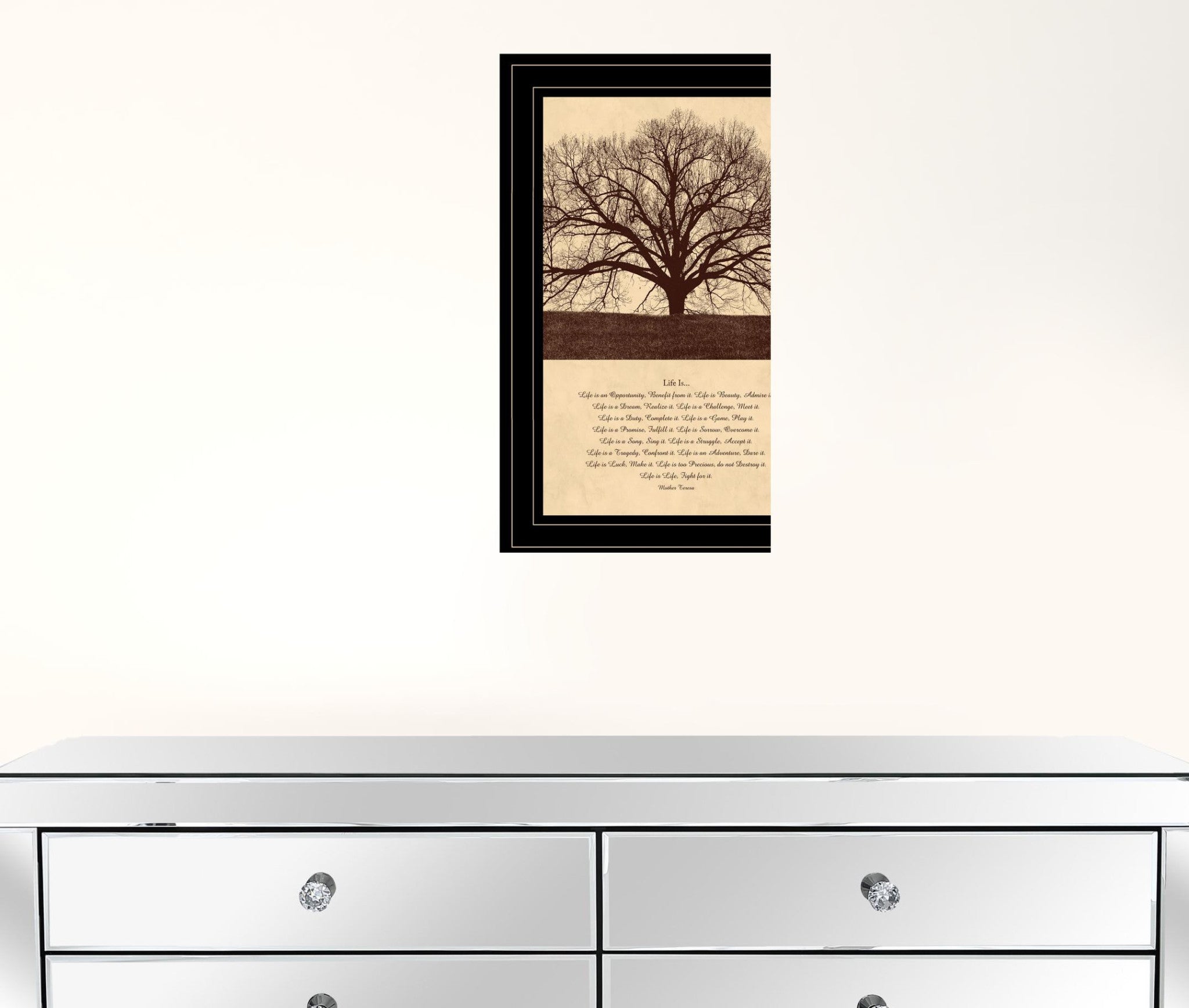 Life Is 7 Black Framed Print Wall Art