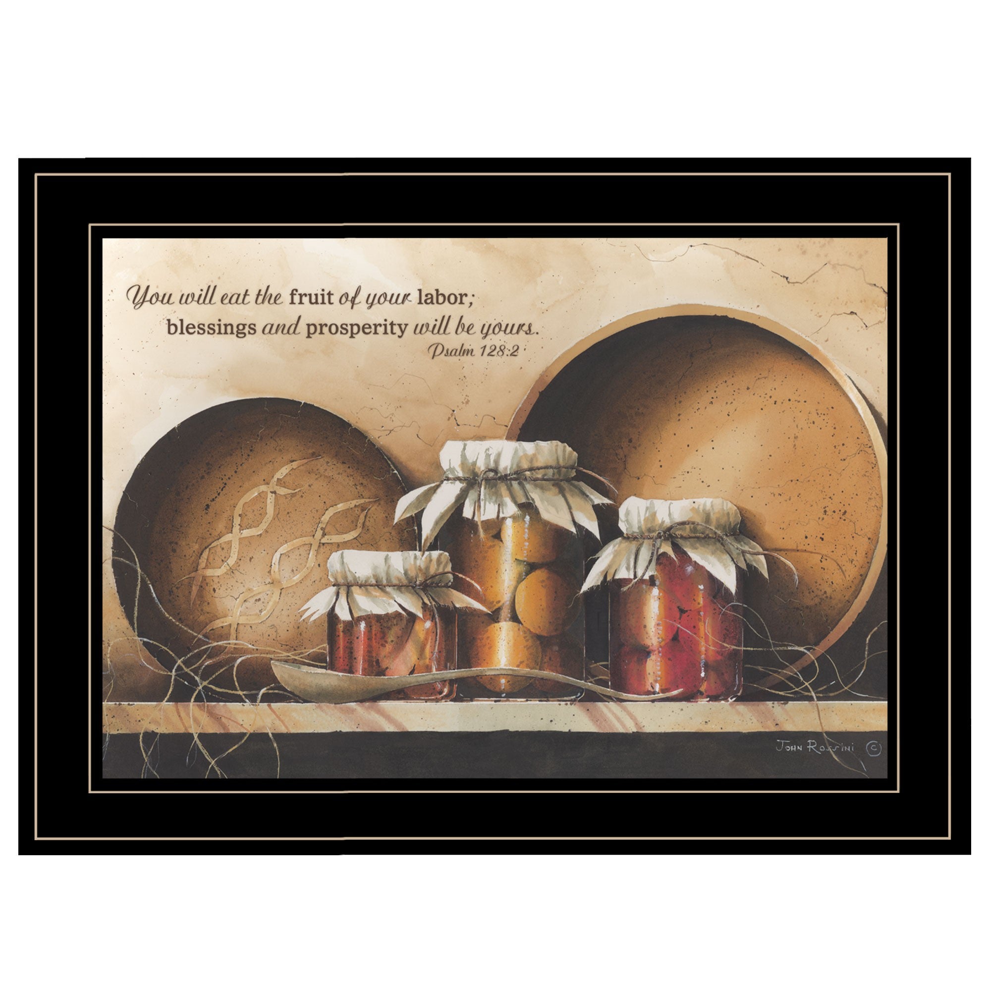 Blessings And Prosperity 3 Black Framed Print Wall Art
