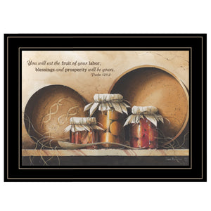 Blessings And Prosperity 3 Black Framed Print Wall Art