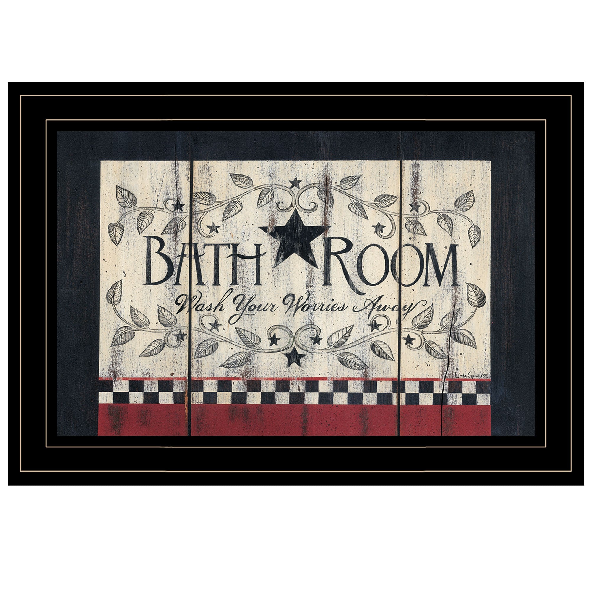 Bathroom 3 Black Framed Print Wall Art