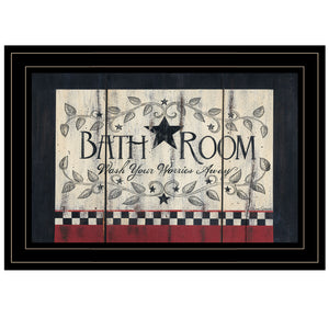 Bathroom 3 Black Framed Print Wall Art