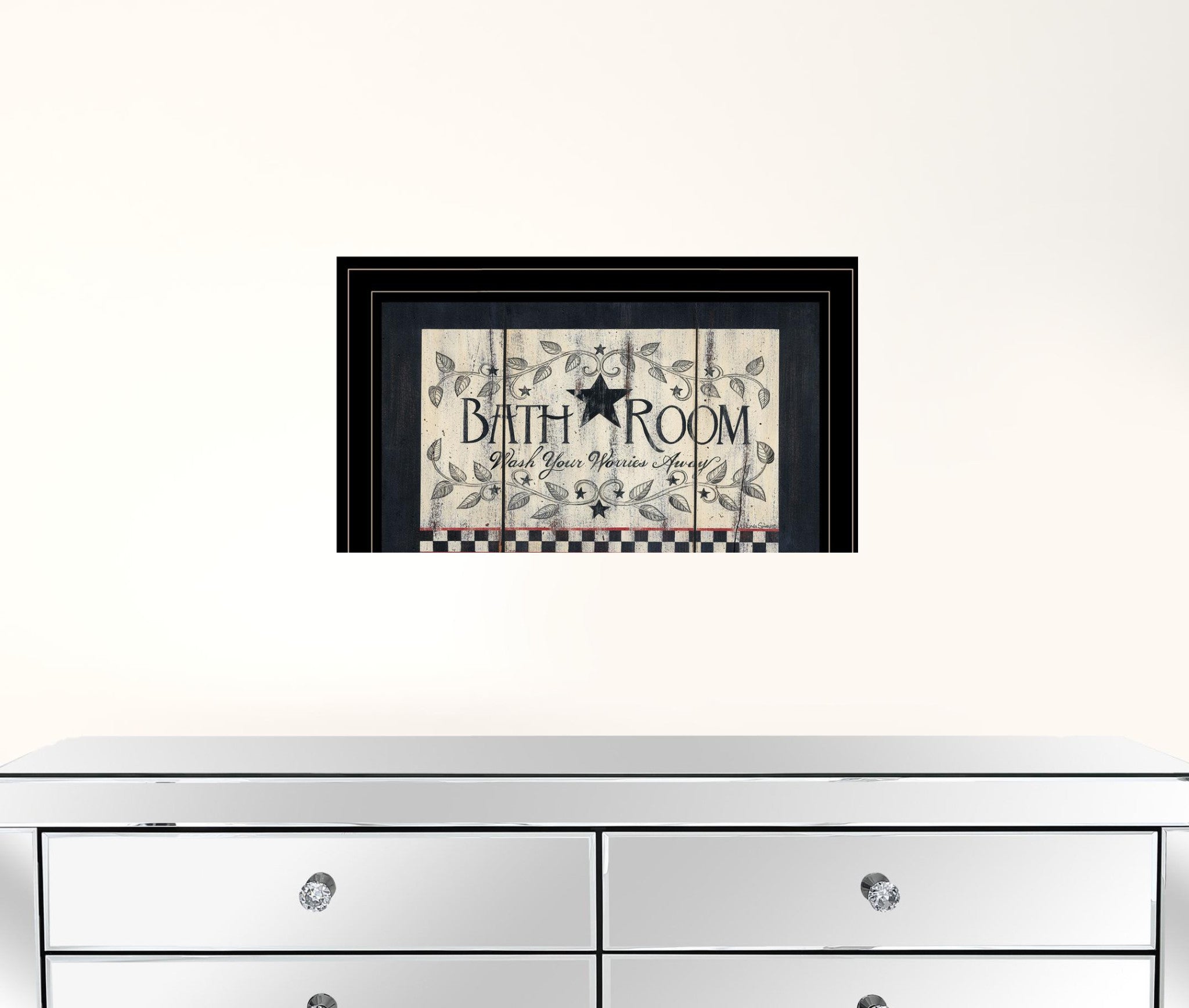 Bathroom 3 Black Framed Print Wall Art