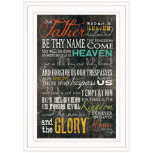The Lords Prayer 2 White Framed Print Wall Art
